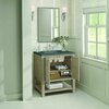 James Martin Vanities 30'' Single Vanity, Whitewashed Oak w/ 3 CM Parisien Bleu Quartz Top 330-V30-WWO-3PBL